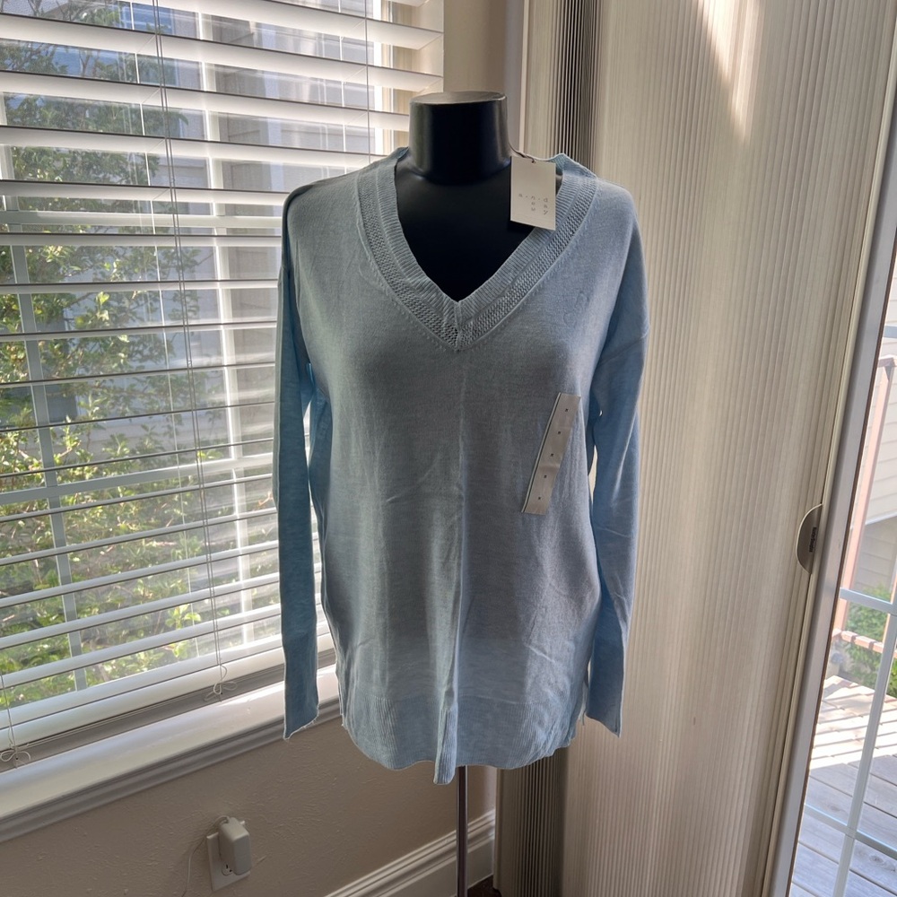 NWT Light Blue V-Neck Sweater
